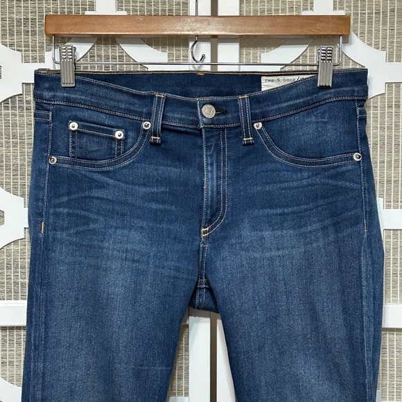 Rag & Bone Skinny Fit Jeans Women 30x30 Joshua Medium Wash Mid-Rise Denim Casual - Picture 2 of 14
